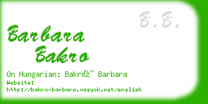 barbara bakro business card